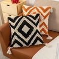 thumbnail image 3 of Boho Tassel Throw Pillow Cover Tribal Style Hotel Office Black, 3 of 6