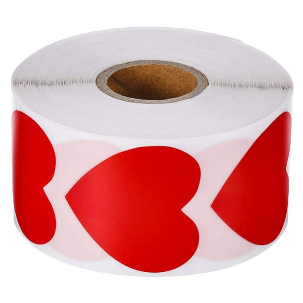 500 piezas/rollo de pegatinas de corazón, bonitas pegatinas decorativas para el Día de San Valentín.