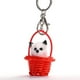 thumbnail image 2 of Adorable colgante de metal para bolsos y coches Llavero con dije de gato de peluche rojo, 2 of 2