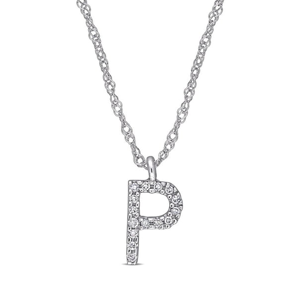 Everly Women's 05CT TW Diamond 14k White Gold Pendant