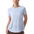 thumbnail image 6 of Lmnyox Short Sleeve Workout Shirts Womens Breathable Lightweight Crew Neck Open Back Yoga Tops Quick Dry Sport Tee, 6 of 8