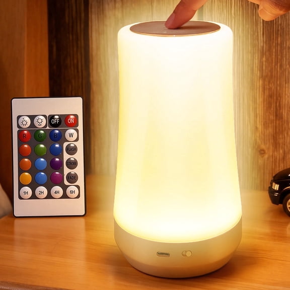 Night Light, Dimmable Touch Lamp for Bedroom Table Bedside Desk Lamps Bathroom Room Office