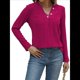 thumbnail image 1 of Camisas Elegantes de Textura para Mujer, de Algodón Básico con Rayas en las Axilas - Sudadera con Capucha Rosa Roja XL, 1 of 8