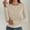 Beige, variant on Womens Ribbed Knit Sweater Long Sleeve Slim Fit Tops Crewneck Pullover Stretchy Basic Fall Winter Layering Shirt Wine M