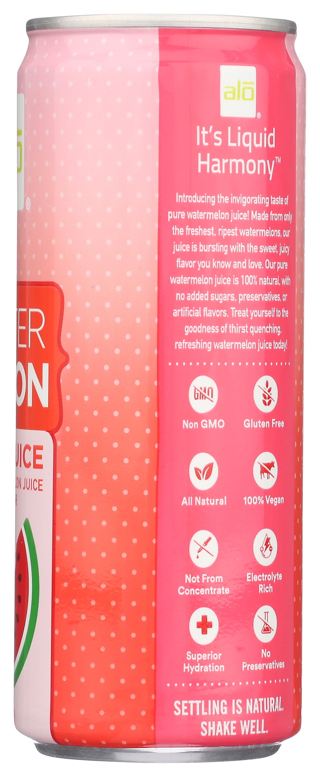 Pack of 12, Alo Pulp Free Watermelon Juice, 10.8 fo