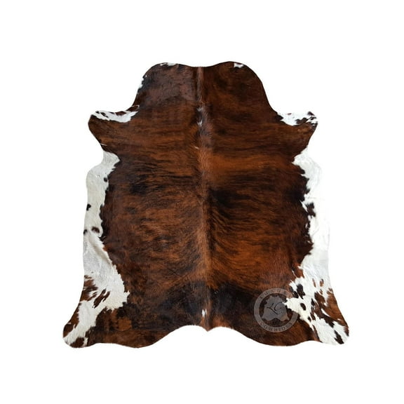 Real Tricolor Cowhide Rug, XXL (6x7-8') - Western Style