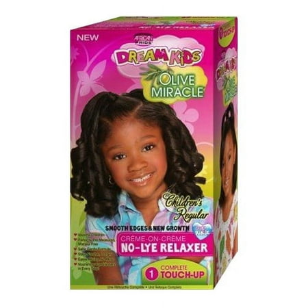 African Pride Dream Kids Olive Miracle Childrens Regular No Lye Relaxer Kit, 1 Ea