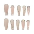 thumbnail image 5 of Fofosbeauty 24pcs Press on Nails Tips, Coffin Acrylic Nails, Diamond Heart Shape Nude Pink, 5 of 5