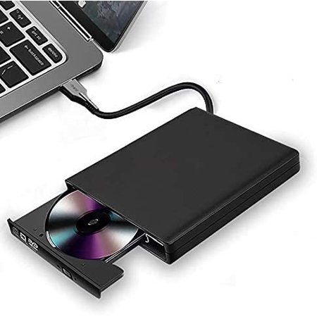 External DVD CD Drive, Ultra Slim Portable CD DVD Burner Player Writer ...