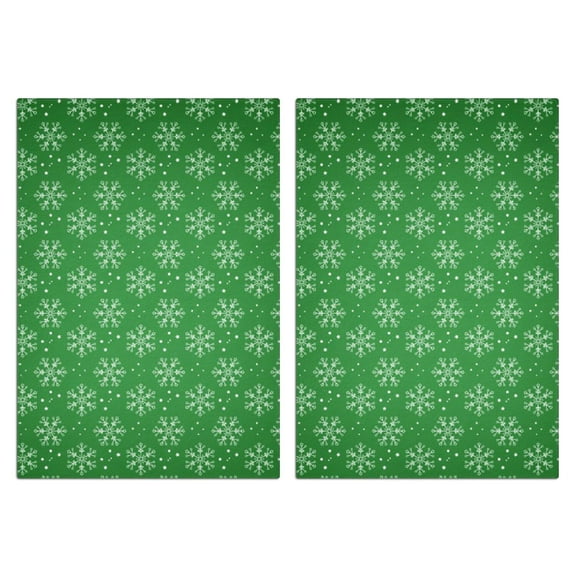 Christmas Kitchen Towels Set of 2-Tree & Plaid & Snowflakes Leaf Printed Tea Towels(18x26 inch)-Absorbent Cotton Home Decor for Christmas,Housewarming Gifts.
