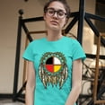 thumbnail image 3 of Tee Hunt The Medicine Wheel Dreamcatcher T-Shirt Native American Symbol Women's T-Shirt Tee, Light Blue, Small, 3 of 5