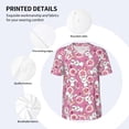 thumbnail image 3 of Rateoe Cute Rabbit Pattern Men’s Baseball Short Sleeve Polo Shirt, Midweight Men's Shirt Golf Shirt Polo Shirts Quick Dry Short-XX-Large, 3 of 7