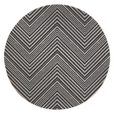 Chevland Black & White Indoor Floor Mat by Kavka Designs