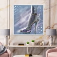 thumbnail image 2 of Designart 'Shiny Woman Shoe High Heeled Stiletto With Glitter' Modern Framed Canvas Wall Art Print, 2 of 5