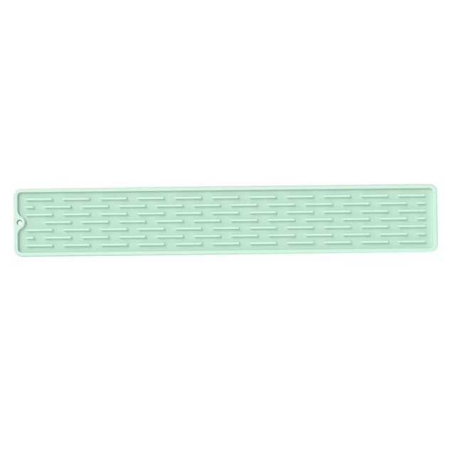 Dish and Utensil Draining Board Waterproof Silicone Dry Fast Sink Drying Mat Green