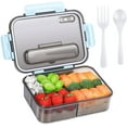 thumbnail image 1 of Fiambrera Bento para niños 1100ml/1500ml Fiambrera para microondas para niños Contenedor de alimentos Almacenamiento Contenedor de almuerzo aislado Bento Box-1500ml-blue Sincero Electrónica, 1 of 4