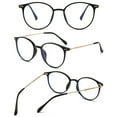 thumbnail image 3 of KOOSUFA Stylish Round Reading Glasses Blue Light Blocking +3.50 Women Men Eyeglasses Readers Eyewear Hawksbill, 3 of 7