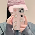 thumbnail image 5 of 3D Love Heart Love pearl Case For Iphone 15 14 13 12 11 Pro Max For iphone xs max  Case  Multicolour Shockproof phone Case, 5 of 6