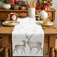 thumbnail image 4 of Christmas Deer Cotton Linen Table Runner for Dining Kitchen, Watercolor Winter Xmas Elk Snowflakes Wedding Outdoor Party Tablerunners Decoration, Dresser Scarf Coffee Tablecloth Runners 14x72 Inches, 4 of 9