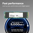 thumbnail image 2 of Crucial E100 480GB PCIe 4.0 Gen4 2280 NVMe M.2 Internal SSD CT480E100SSD8, 2 of 5