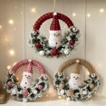 thumbnail image 4 of Guirnalda navideña de muñeco de nieve de Papá Noel, adornos colgantes, puerta delantera, pared, feliz árbol de Navidad, suministros de decoración, 4 of 4