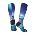 thumbnail image 5 of Lsque Night At Lake Aurora 1 Printed Crew Socks Men's Women's LightWeight Thin Casual Calf Socks ,Knee High Socks,Cotton Socks, 5 of 9