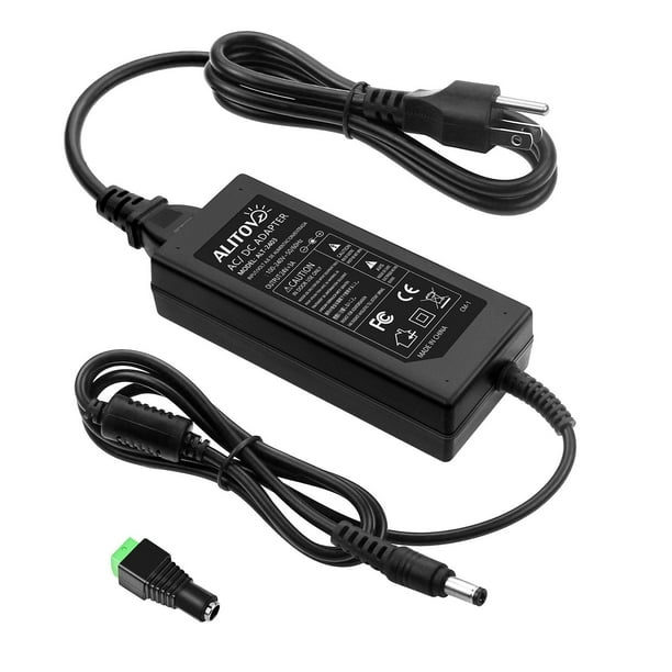 Adaptador CA a CC ALITOVE 24V 3A Negro con Conector de Salida DC 5,5x2,1 mm para Luz de Tira LED y C