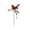 Red, variant on Qiopertar Metal Garden Stakes, Decorative Outdoor Metal Flowers, Embossed Bird Yard Ornaments for Patio Garden Planter Indoor Decor, White