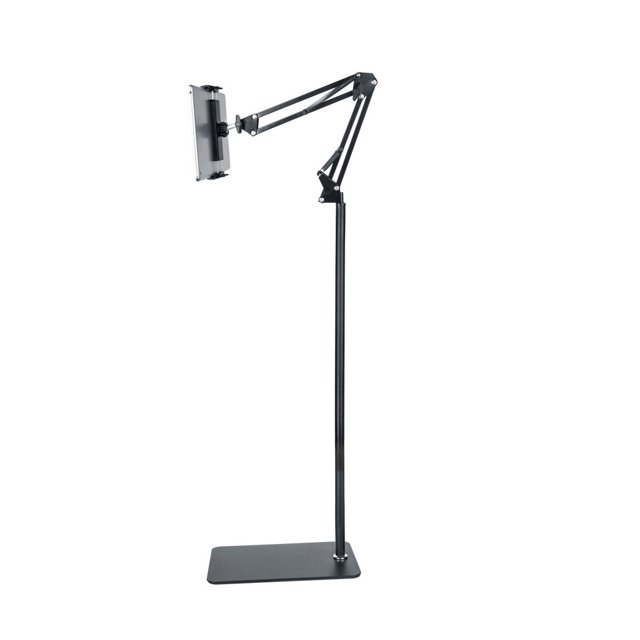 Tholdsy Soporte de pie para cama de brazo, soporte de montaje de soporte Flexible de rotación 360, Base estable de buena fijación para Teléfono y Comunicación Negro 175cm