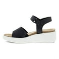 thumbnail image 3 of ECCO Women's Flowt Wedge Cork Sandal Black Nubuck - 272313-01001, 3 of 7
