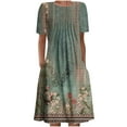 thumbnail image 2 of Patlollav Pntutb Ladies Beach Dress,Womens Summer Bohemian Print Knee Length Dress, 2 of 7