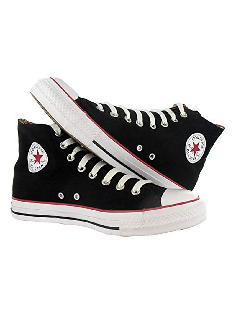 Converse Chuck Taylor All Star Roll Down High-Top, Black/White/Red, Size 6.0 - Walmart.com