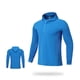 thumbnail image 4 of pstuiky top de hombre Sudadera con capucha y cremallera de forro polar de color liso para hombre, con parte superior cálida para deportes al aire libre, camiseta informal de manga larga, 4 of 9
