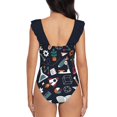 thumbnail image 3 of Maillot de Bain à Volants pour Femmes Monokini Tenue de Plage, 3 of 5