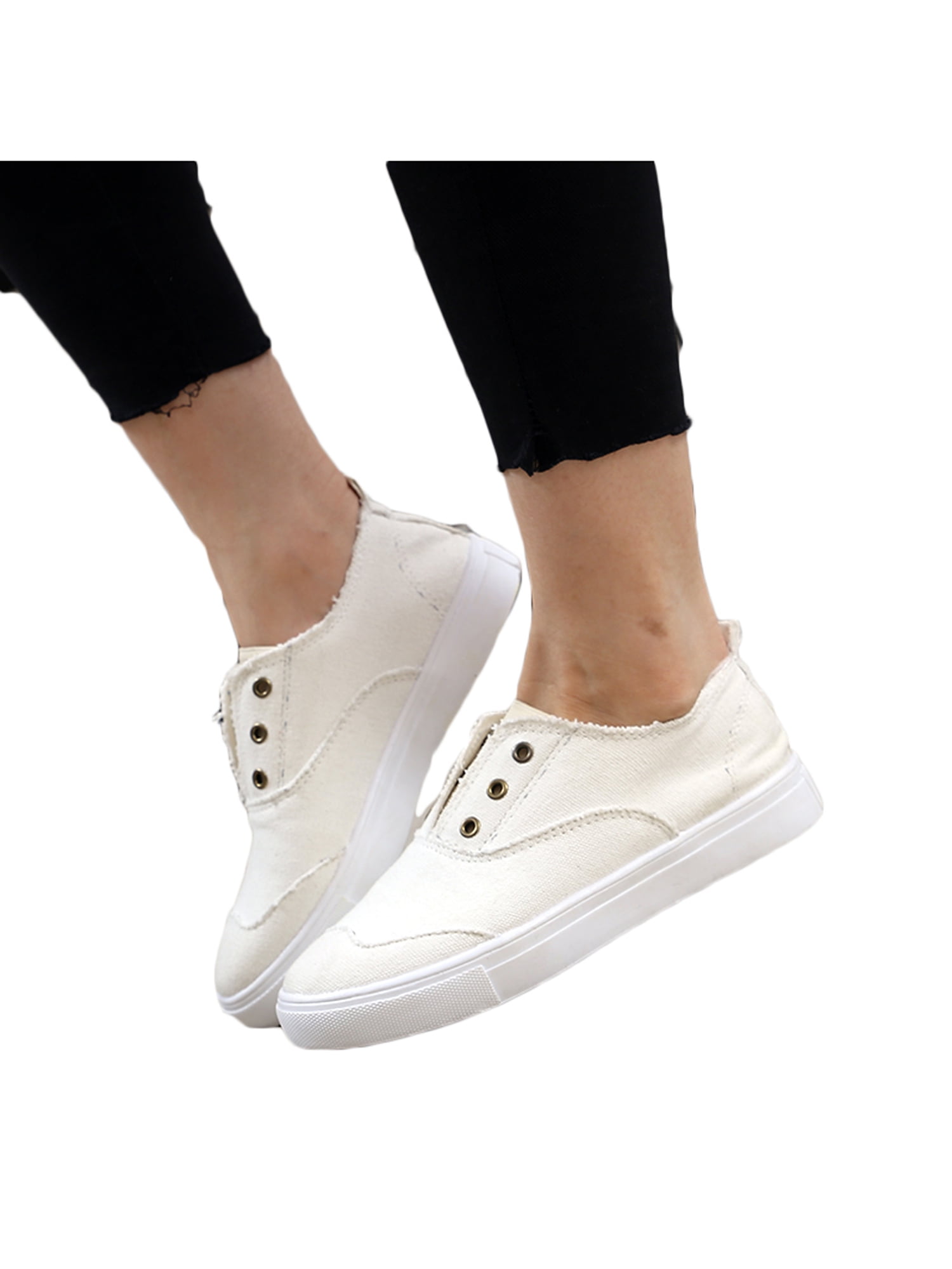 walmart plain white shoes