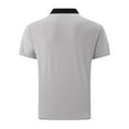 thumbnail image 5 of hoksml Mens Summer Athletic Short Sleeve Solid Color Collared Button Polos Fashion Chest Pocket Colour Blocking T Shirt Classic Golf Shirts, 5 of 9