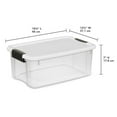 thumbnail image 2 of Sterilite 18 Quart Clear Plastic Storage Bin with White Latch Lid, 6 Pack, 2 of 12
