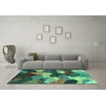 thumbnail image 3 of Ahgly Company Indoor Rectangle Abstract Turquoise Blue Modern Area Rugs, 4' x 6', 3 of 4