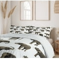 thumbnail image 6 of Ambesonne Forest Duvet Cover Set, s Tusk Ear, 2-Calking, Sepia White, 6 of 7