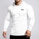 thumbnail image 1 of MHFRRA Sudadera Ligera con Capucha para Entrenamiento de Alto Rendimiento, Camiseta de Manga Larga para Entrenamiento, Ropa Deportiva Ajustada para Correr y Hacer Ejercicio Blanco, 1 of 3