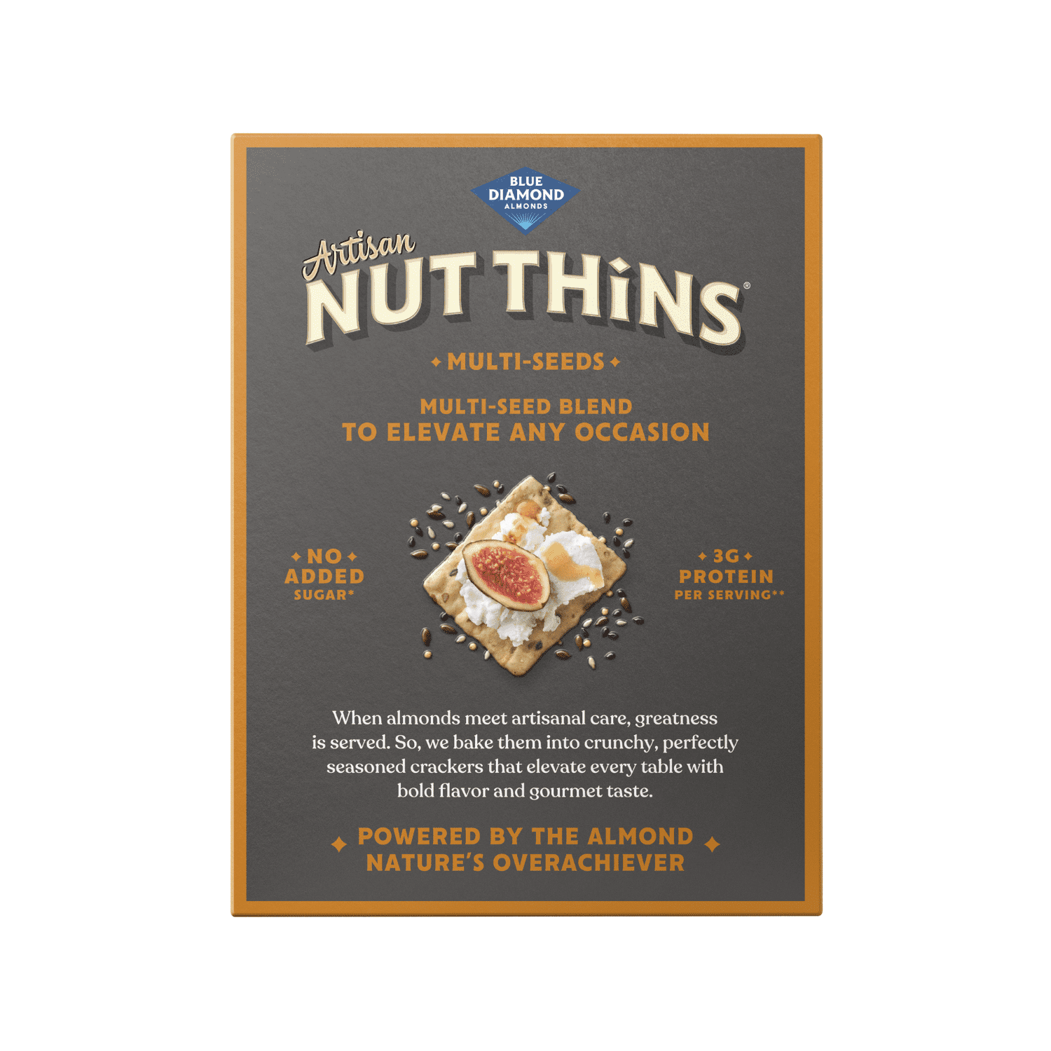 (6 pack) Blue Diamond Nut Thins Artisan Multi-Seed Gluten Free Rice Crackers,  3.75oz