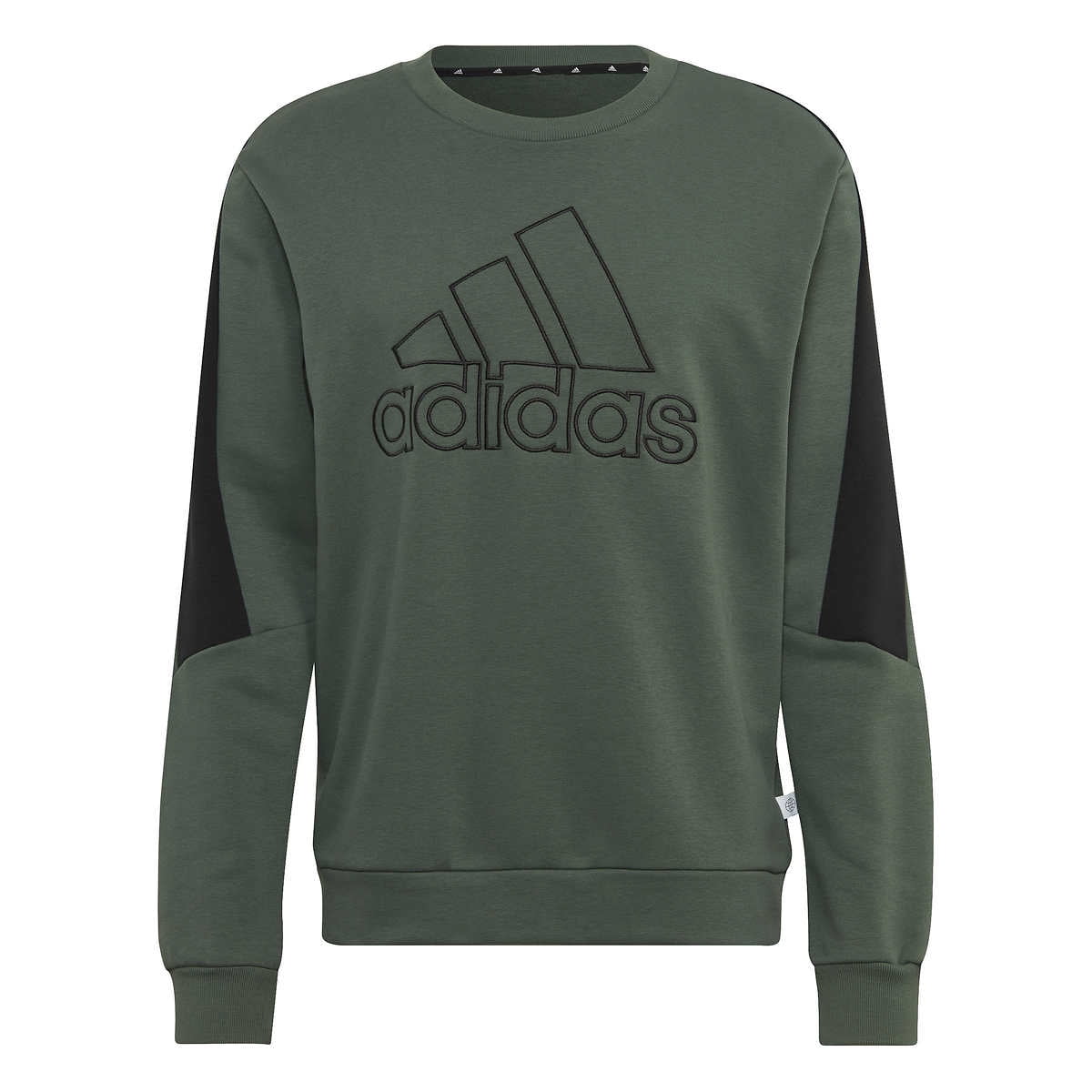 adidas Men's Future Icon Embroidered Badge of Sport Sweatshirt (Green Oxide/Medium)