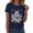 Dark Blue, variant on Gunia Halloween T Shirts Women Cotton Ghost Graphic Print Short Sleeve Crew Neck Casual Holiday Tops Tee Shirts Army Green S-2Xl