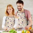 thumbnail image 5 of Beige Cow Flower Pattern Apron-Garden Aprons for Women with Pockets-Cotton Linen Waterproof Kitchen Cooking Gardening Aprons Adjustable for Kitchen,Cooking,BBQ and Salon 33x27 Inch, 5 of 7