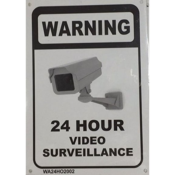 WARNING 24 HOUR VIDEO SURVEILLANCE SIGN ( Aluminium 7x10 )