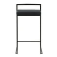 thumbnail image 6 of Fuji Contemporary Stackable Counter Stool in Black with Black Velvet Cushion by LumiSource - Set of 2, 6 of 7
