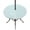Blue, Sky Blue, Baby Blue, Cyan, variant on Round Outdoor Tablecloth with Umbrella Hole and Zipper, Thin Rainbow Striped Tablecloth with Elastic Waterproof, Farmhouse Modern Stripes Patio Table Covers for 31" - 35" Picnic Pool Tables