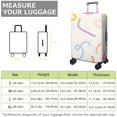 thumbnail image 4 of Stretch Luggage Cover XL(29-32in)– Elastic Travel Suitcase Protector with Handle Openings & Bottom Closure, Washable Polyester Spandex Suitcases Cover, Doodle Print, 4 of 5