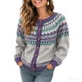 thumbnail image 6 of JUUNthy Womens Cardigan Sweater, Vintage Pattern Button Down Long Sleeve 2026 Fashion Casual Knit Outerwear Khaki M, 6 of 9