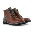thumbnail image 3 of Polar Fox Homer MPX806036 Men's Casual Two-Tone Classic Combat Work Boots, in Brown, Men's Size 7.5, 3 of 11